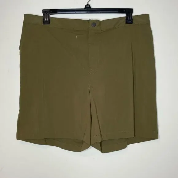 Treasure & Bond Olive Green Mid Rise Slim Fit Elastic Waist Shorts NWT Size XL - Picture 5 of 12